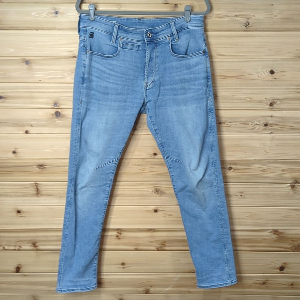 G Star Raw Jeans Mens 30 Blue Skinny Jeans Light Wash